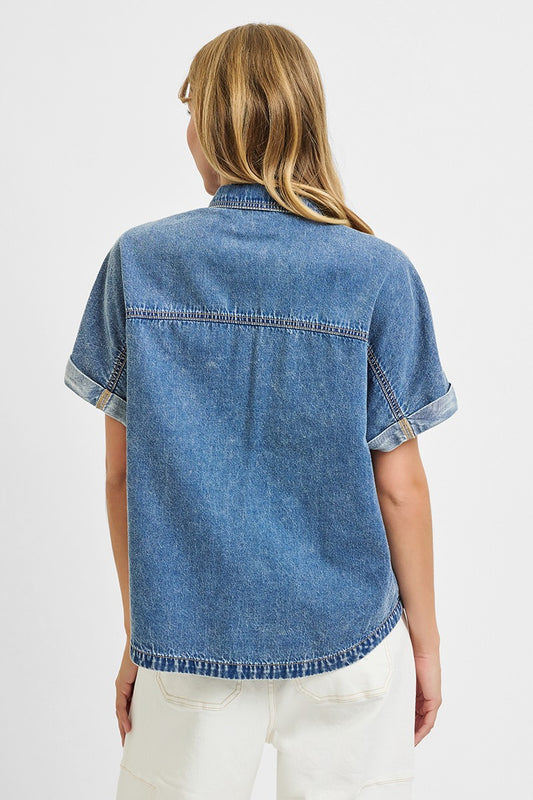 Denim oversized top