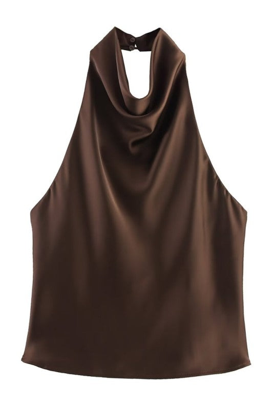 Cowl neck tank top