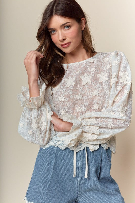 Lace Floral Top