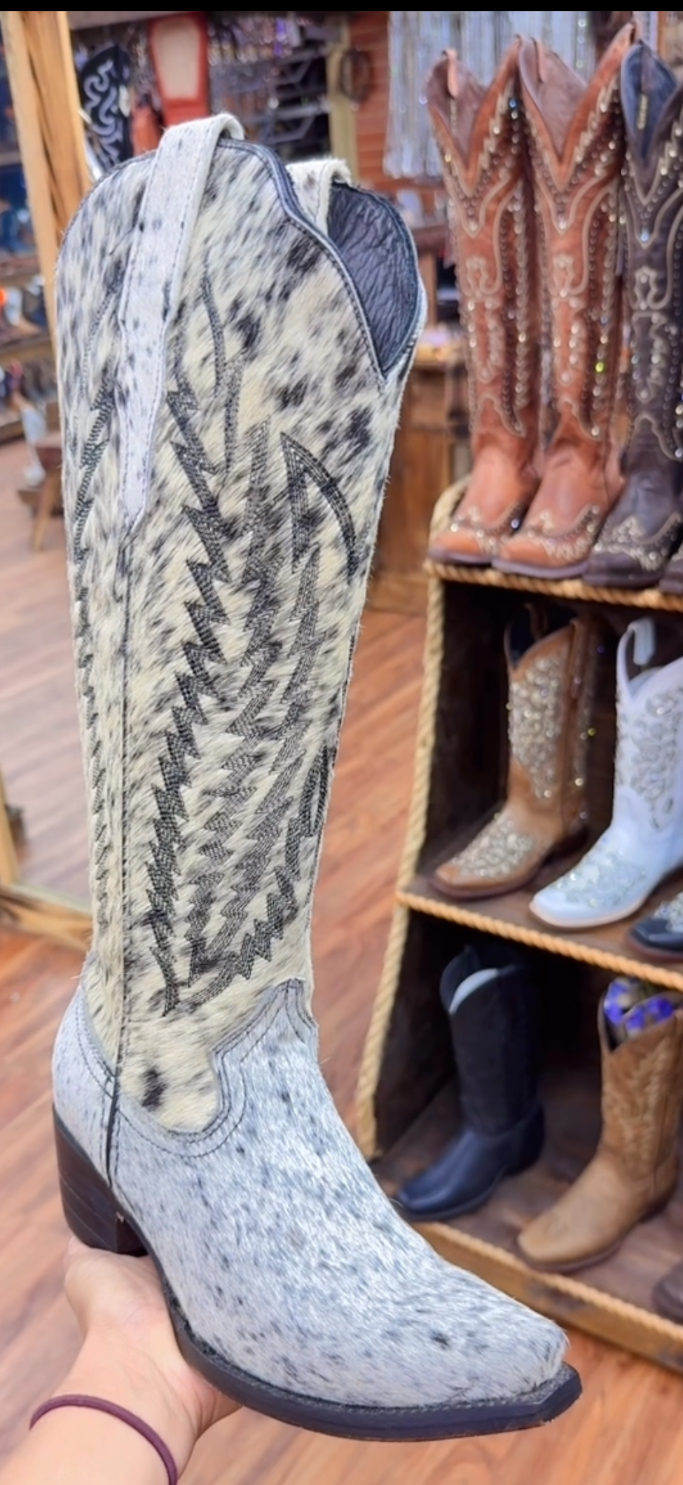 Cowhide boot