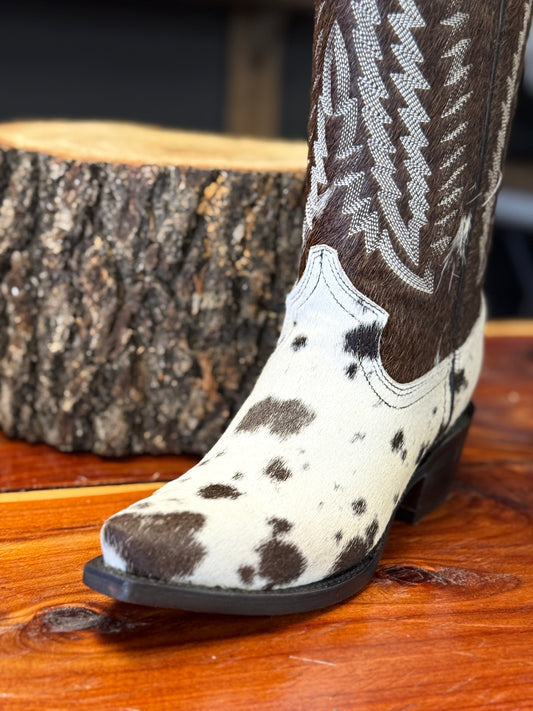 Cow print boot