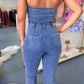 Denim blue jumpsuit