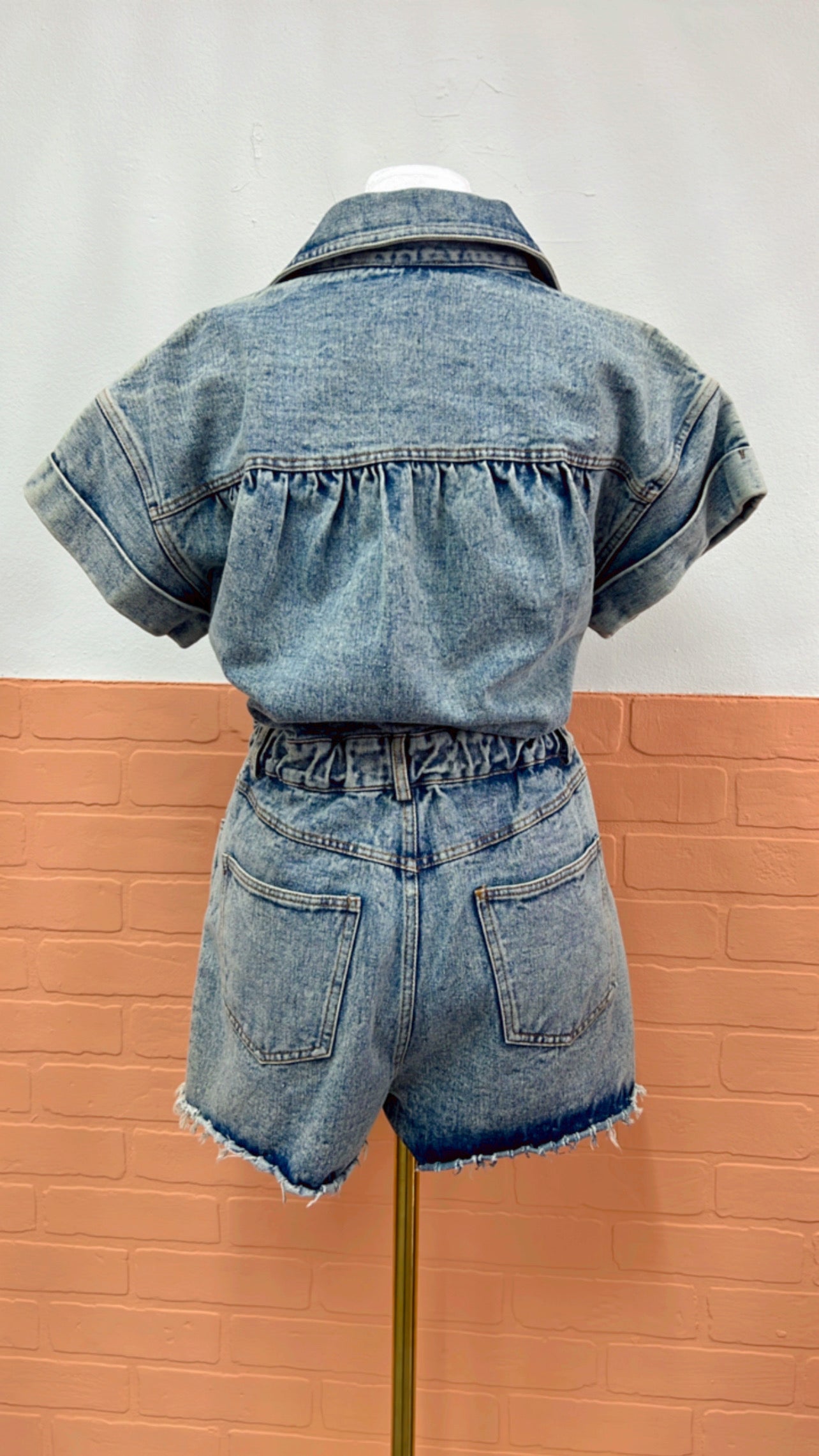 Denim romper