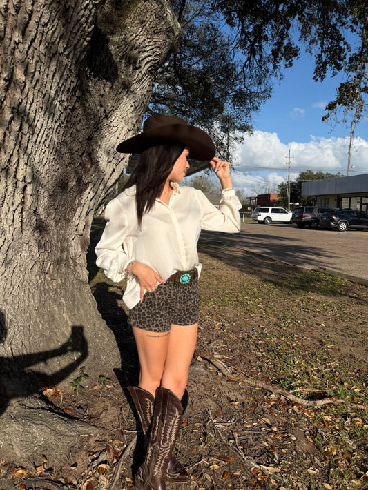Leopard shorts