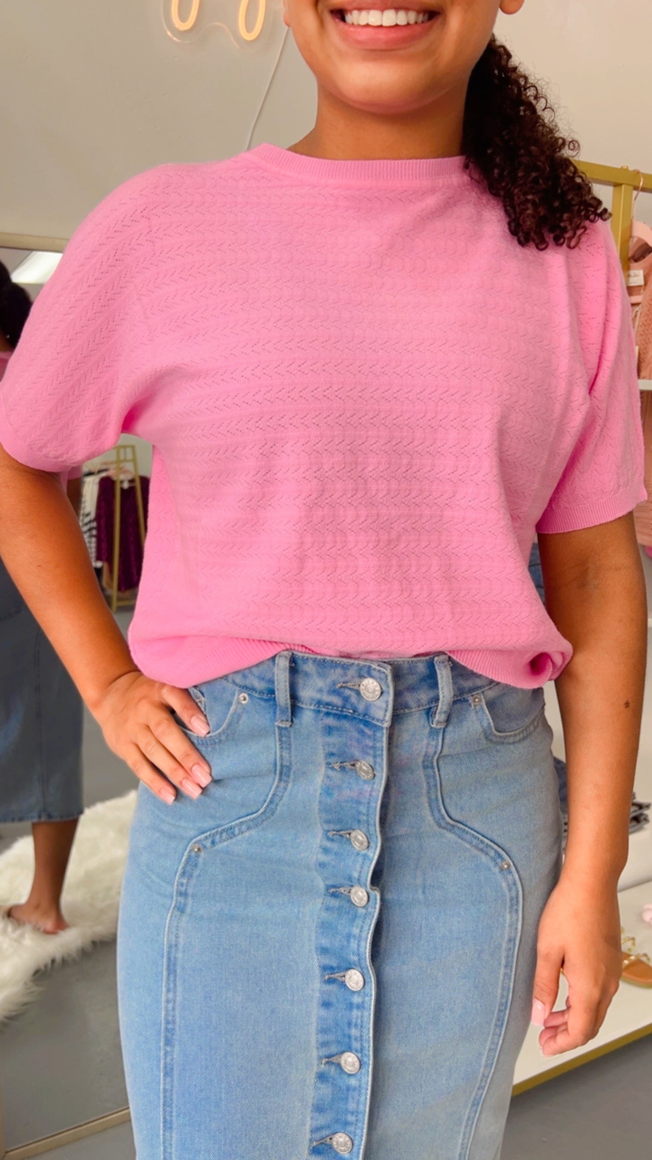 Pink blouse