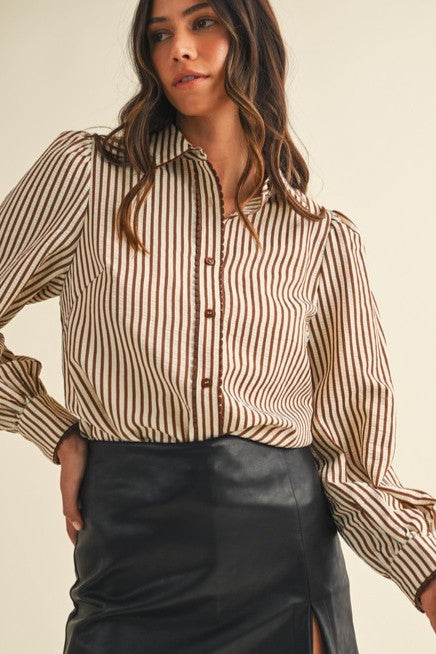 Stripe long sleeve top