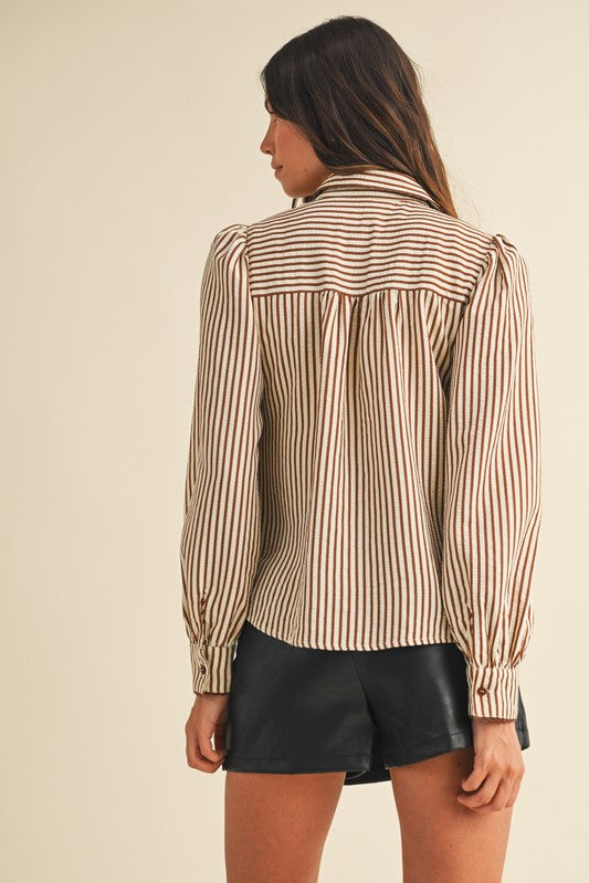 Stripe long sleeve top