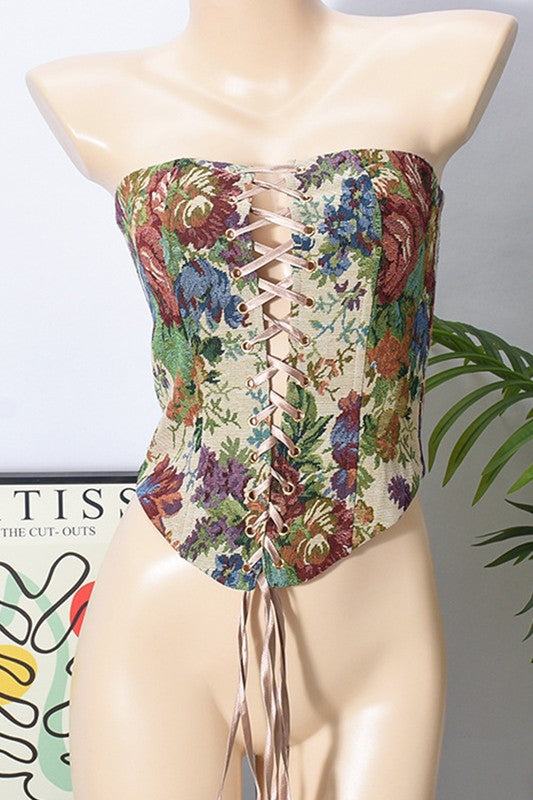 Oil print western top