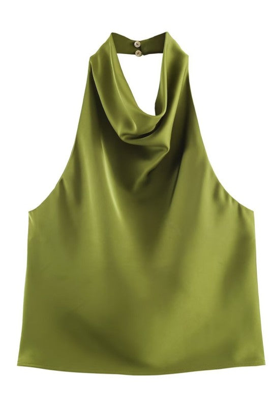 Cowl neck tank top