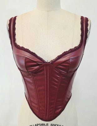 Dark red corset