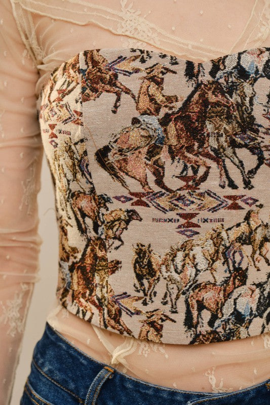 Lace up corset