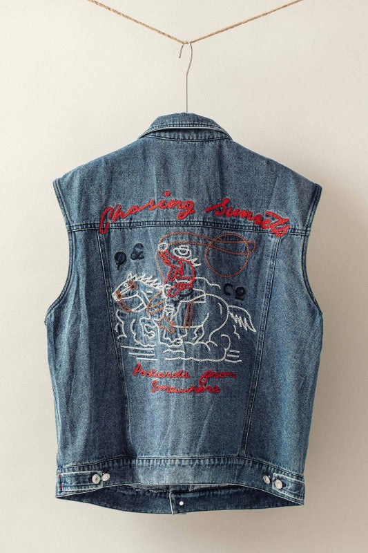 Denim vest